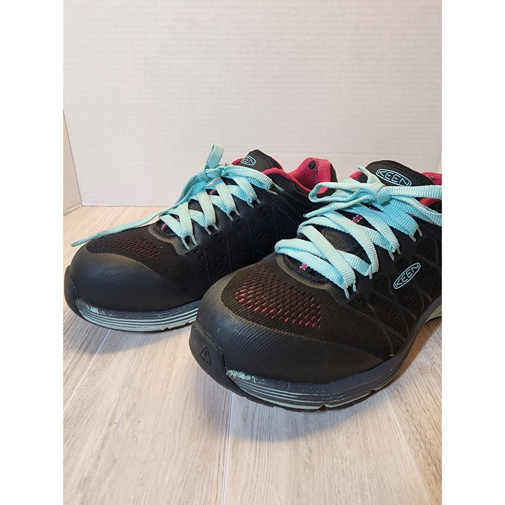 Keen Utility Vista Energy Womens Size 5.5 Black Blue composite Work Shoes (read)